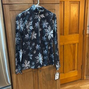 Quarter zip women’s snowflake ski top